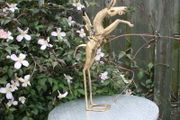 African Brass Sculpture of a Tribal Warrior on Horse