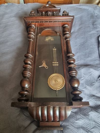 German wall clock Gustav Becker