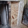 Tiled fireplace with chrome inner surround Image 3