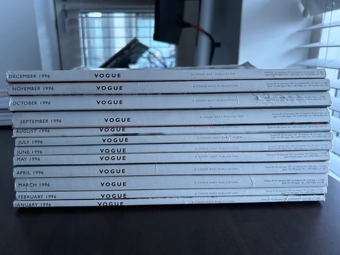 British Vogue Magazines 1996 Priced Individually