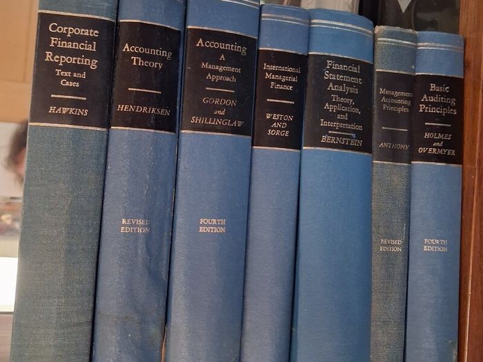 set of old accounting books