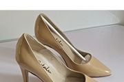 Cefalu Rita Cream Patent Leather Court Shoes EU32 UK13 Petite Heels BNIB