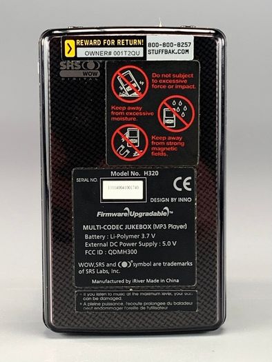 Iriver H320 multi codec jukebox MP3 player