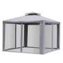 3 x 3 Meter Metal Gazebo Garden Outdoor 2-tier Roof Marquee Party Tent Canopy Pavillion Patio Shelter with Netting Image 7