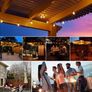 Outdoor LED String Lights Mains Powered, 25FT ST38 Garden String Lights, 12+1Pcs Vintage Bulbs(1 Spare), Waterproof IP65 Patio Festoon Lights for Backyard (25FT, 50FT AVAILABLE) Image 6