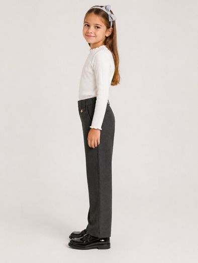 F&F Girls' grey School Trousers  Age 6 7 Years