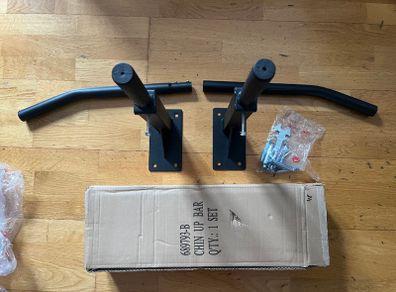Heavy duty wall-mounted pull/ chin up bar for home exercise & fitness