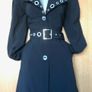 Rare Vintage Karen Millen Black Long Mac Trench Coat Image 3
