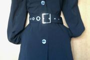 Rare Vintage Karen Millen Black Long Mac Trench Coat