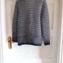 Cos Navy/Cream 100% Wool  Cardigan Size S Image 6