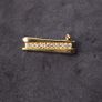 Vintage Gold Tone Brooch with Clear Stone Accents Image 2