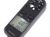 New LCD Digital Wind Speed Gauge Meter Anemometer & Thermometer + Battery #301