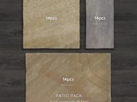 main image for ad Mint Sandstone Hand-Cut Calibrated Paving Patio Pack 15.12m