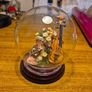 Vintage Globe with Country Meadow Flowers in a Fancy Show and Violin Decoration. Image 2