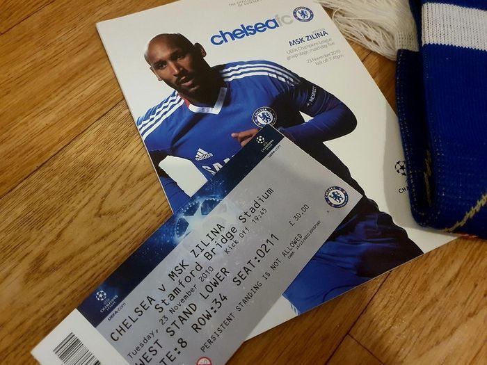 Chelsea v Zilina 23/11/2010 - Programme & Ticket with Scarf