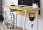 ALPHASON Home Office Desk Oak and White Freemont