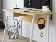 main image for ad ALPHASON Home Office Desk Oak and White Freemont