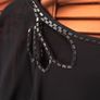 Long slieve lined navy mini dress, very pretty Image 3
