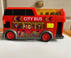 Children's toy red city bus by Dickie Toys