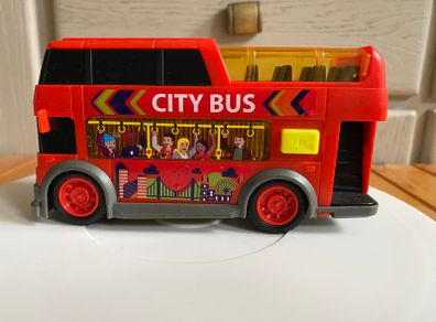 Children's toy red city bus by Dickie Toys