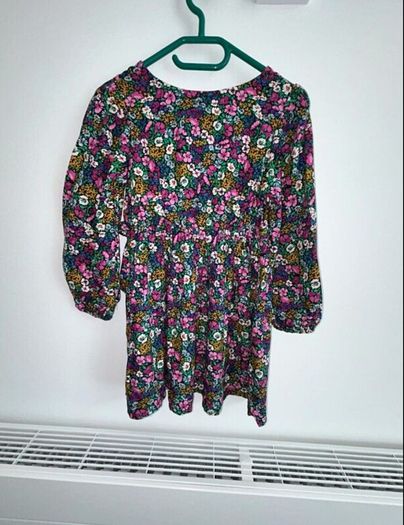Brand New Girls Faux Wrap Multi Coloured Dress. Age 4-5