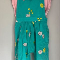 Country Road Baby dungarees & matching pink T-shirt  Sz 12-18 mths EUC