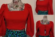 Red Crop Top, New With Tags