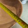 Vintage 11 inches in Di. 4 inches H. Wood Round Dough Bowl Primitive Farmhouse Kitchen Salad Serving Image 2