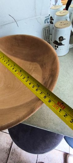 Vintage 11 inches in Di. 4 inches H. Wood Round Dough Bowl Primitive Farmhouse Kitchen Salad Serving