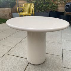 Outdoor White Gloss Cement Coffee Table