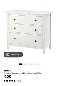 IKEA Hemnes chest of drawers white
