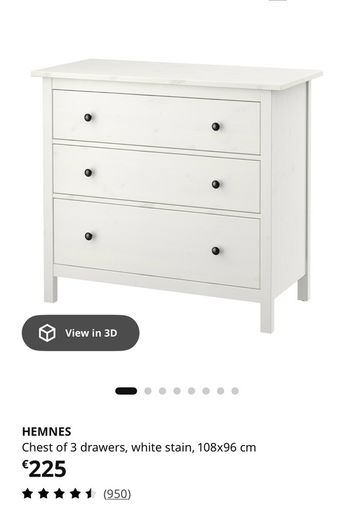 IKEA Hemnes chest of drawers white