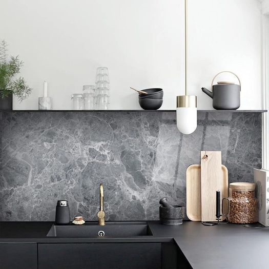 Marble Tile Stickers for Kitchen Bathroom Backsplash PVC Waterproof Oil Proof DIY Self Adhesive New Wall Stickers Home Decor