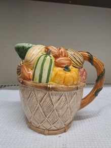 Decorative Ceramic Jug Harvest Vegetable Design