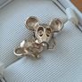 1970's Gold Tone Mouse Brooch Image 4