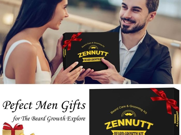 Beard Kit,Beard Growth Care Grooming Kit w/Beard Wash/Shampoo,2 Pack Beard Growth Oil,Beard Balm,Beard Brush,Beard Comb,Scissors,Beard Shaper,Best Beard Mens Gifts for Men Dad Him Christmas (FREE POSTAGE)