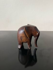 Hand carved wooden elephant