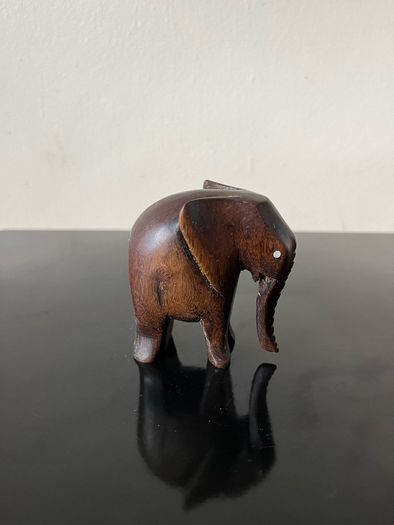 Hand carved wooden elephant