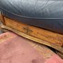 Blue leather armchair Image 2