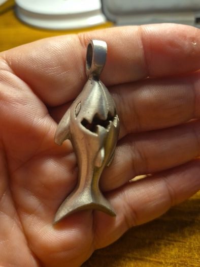 Metal Shark Pendant
