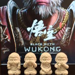 3D Printed Black Myth: Wukong "Four NO" Monkeys