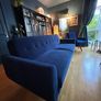 Velvet Sofa Bed and Swivel Chair Bundle 375 Excellent Condition Image 3
