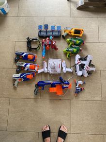 nerf guns and laser x