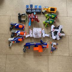nerf guns and laser x