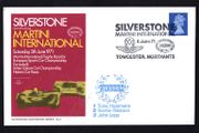 1971 Great Britain cover marking the Martini International Trophy Race for European Sports Car Championship Formula III British Car Championship Historic Car Race tying 3p definitive stamp