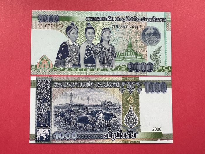 Lao / Laos  1,000 Kip  2008   ( uncirculated )