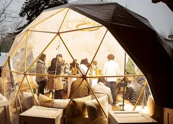 Deluxe 5m(16.4ft) Extremely Strong Structure For Irish Weather Dome Igloo Glamping