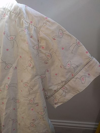 Blouse with flamingo print