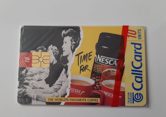 mint Nescafe call card and label nescafe