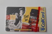 mint Nescafe call card and label nescafe